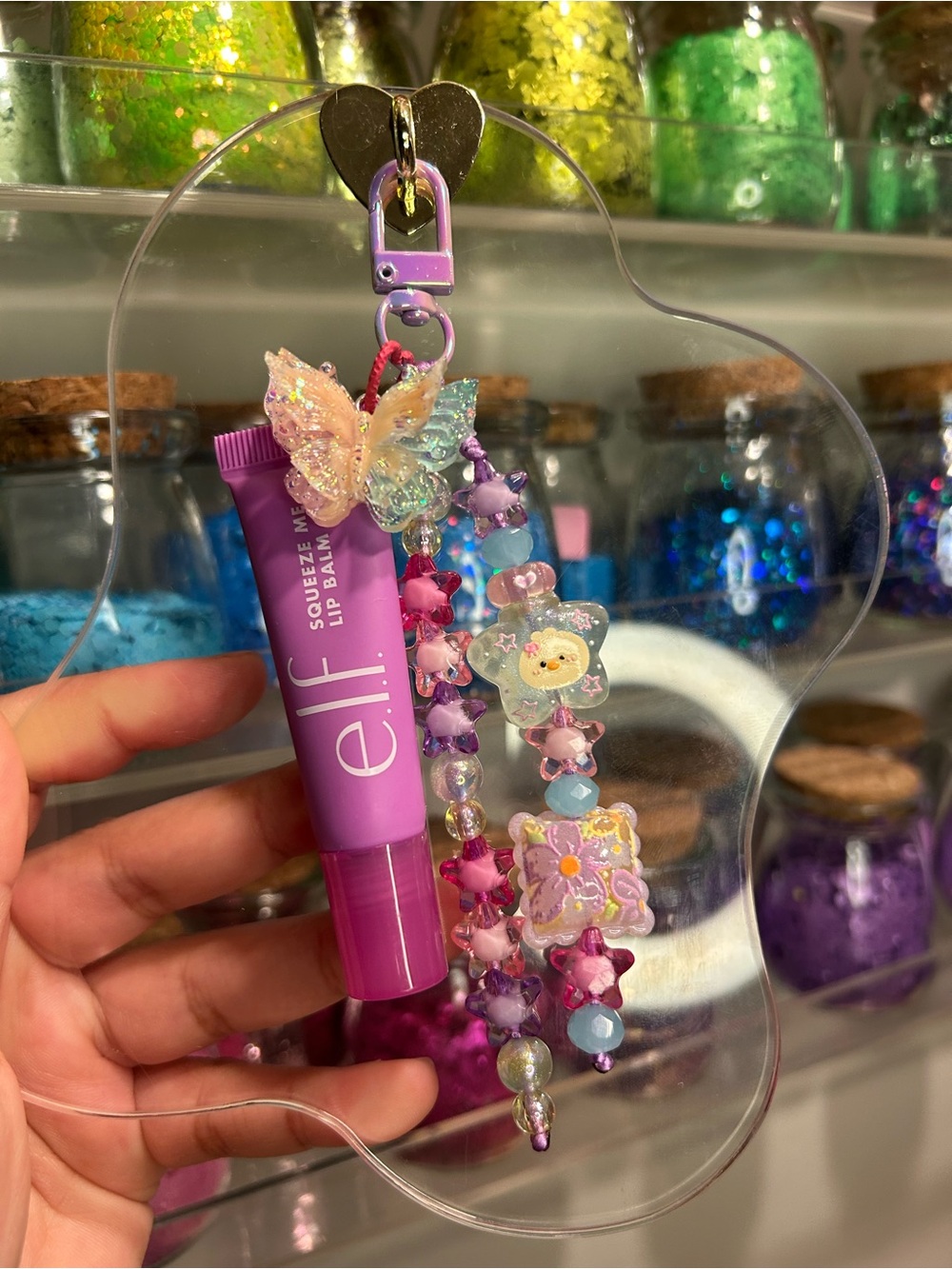 Lipgloss with dangle 💜